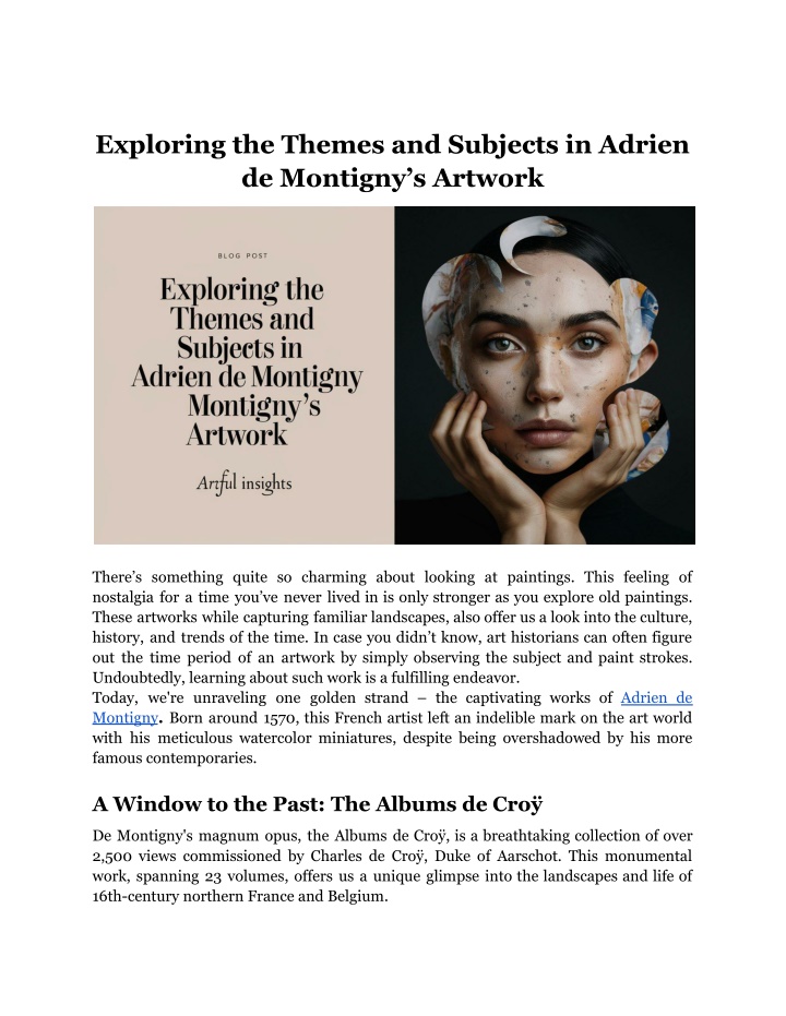 exploring the themes and subjects in adrien n.w