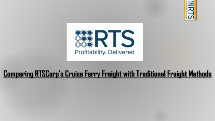 comparing rtscorp s cruise ferry freight with n.w