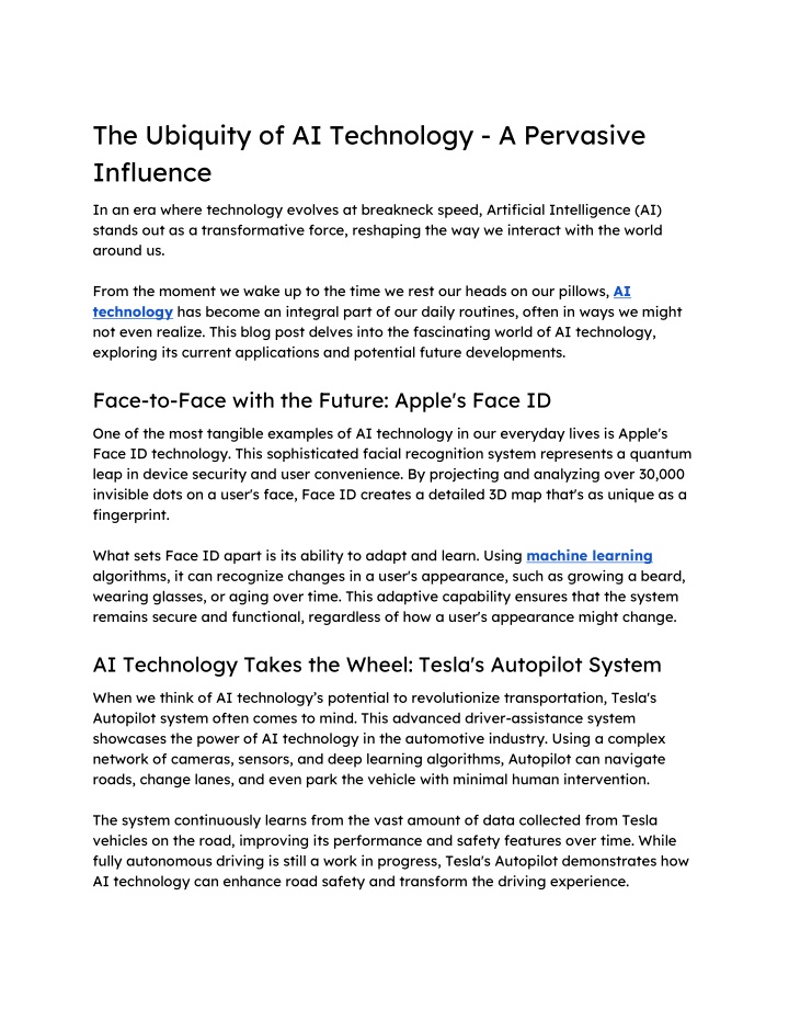 the ubiquity of ai technology a pervasive n.w