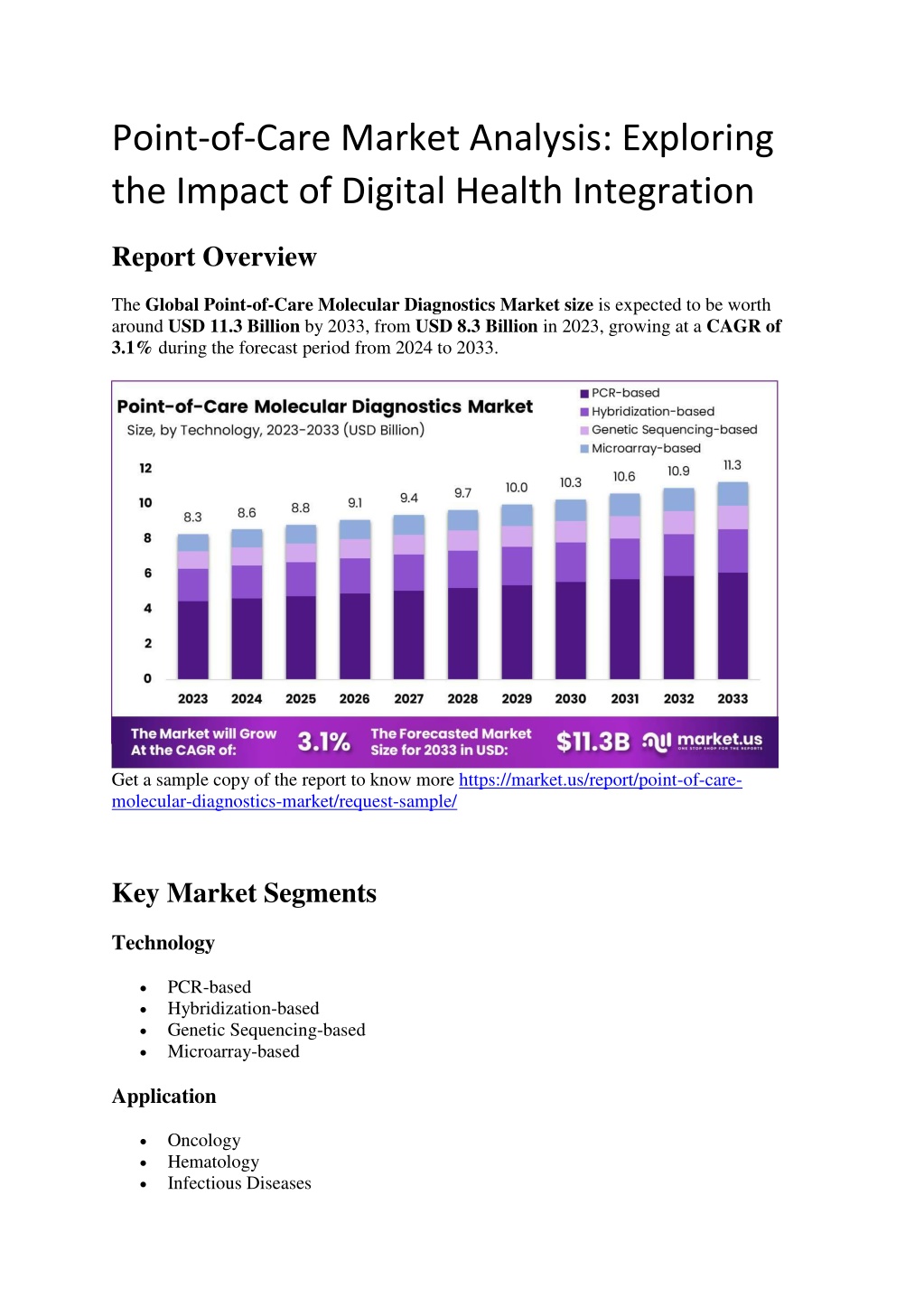 point of care market analysis exploring l.w