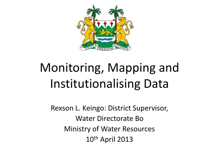 Water Point Mapping Survey in Sierra Leone