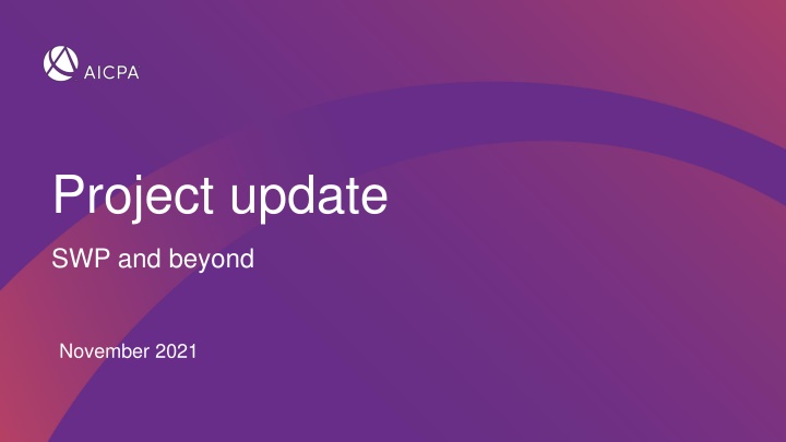 Project Update SWP and Beyond - November 2021