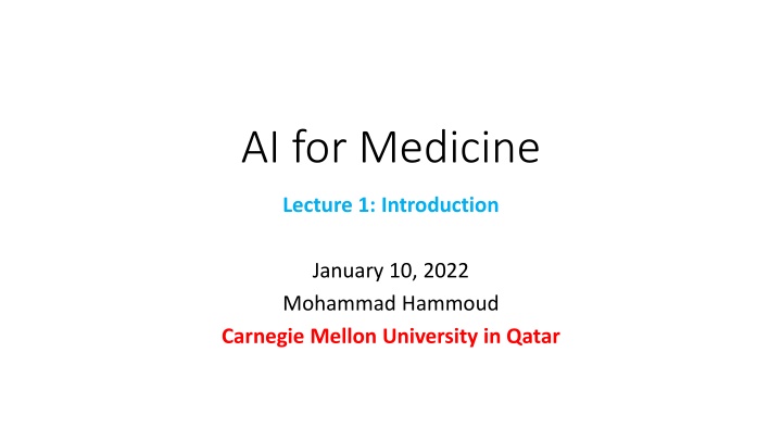 AI in Medicine: A Comprehensive Overview