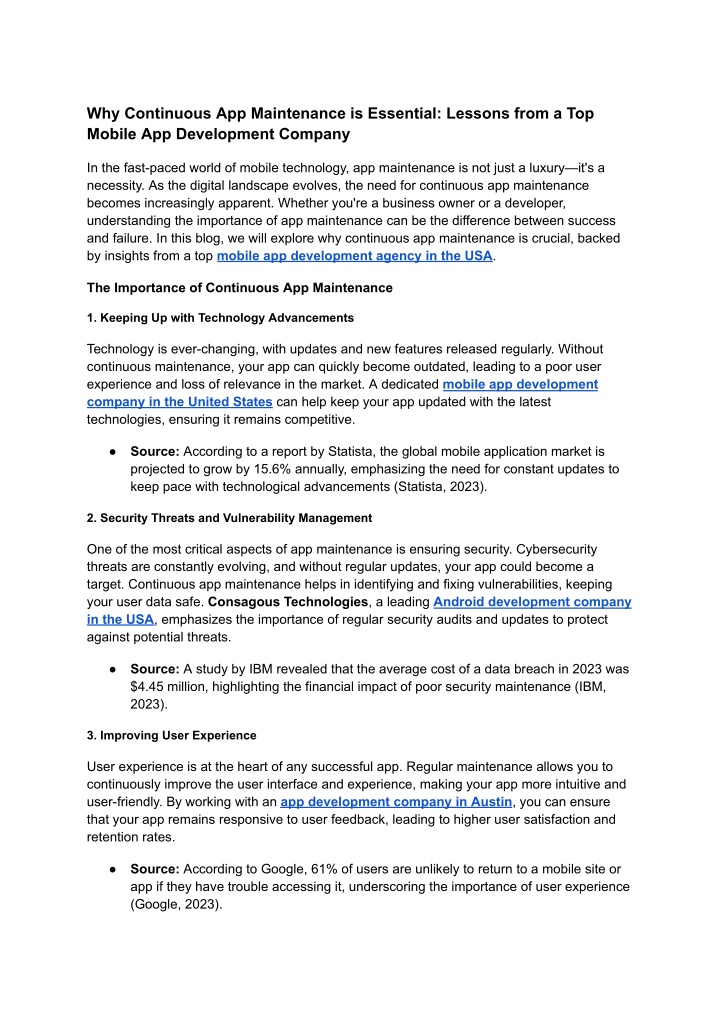 why continuous app maintenance is essential n.w