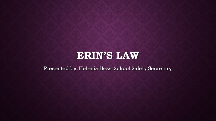 Erin's Law and Child Sexual Abuse Prevention