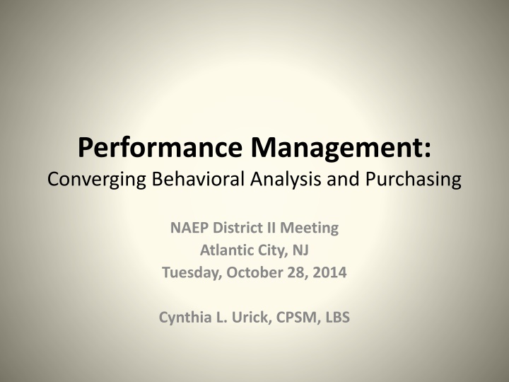 Performance Management and Behavioral Analysis in Organizational Psychology