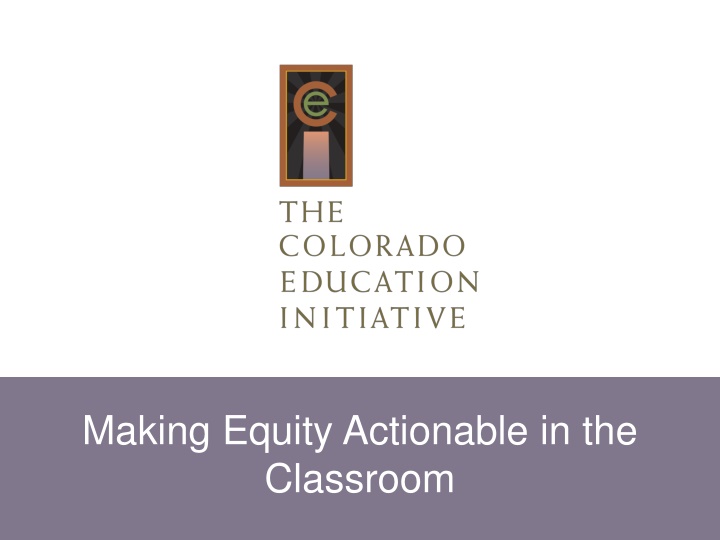 Identity and Equity in Education