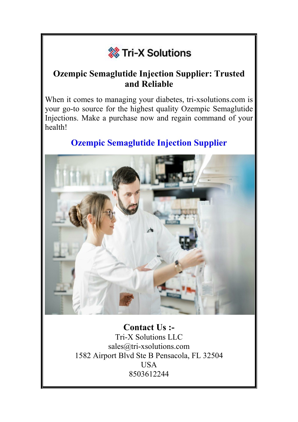 ozempic semaglutide injection supplier trusted l.w