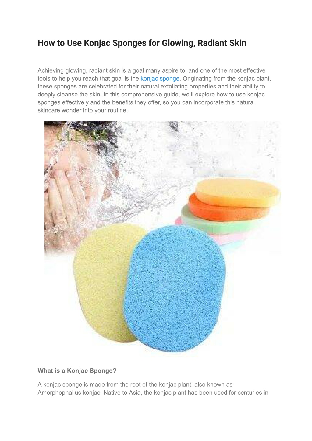 how to use konjac sponges for glowing radiant skin l.w