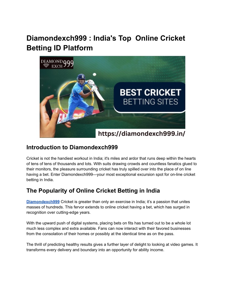 diamondexch999 india s top online cricket betting n.w