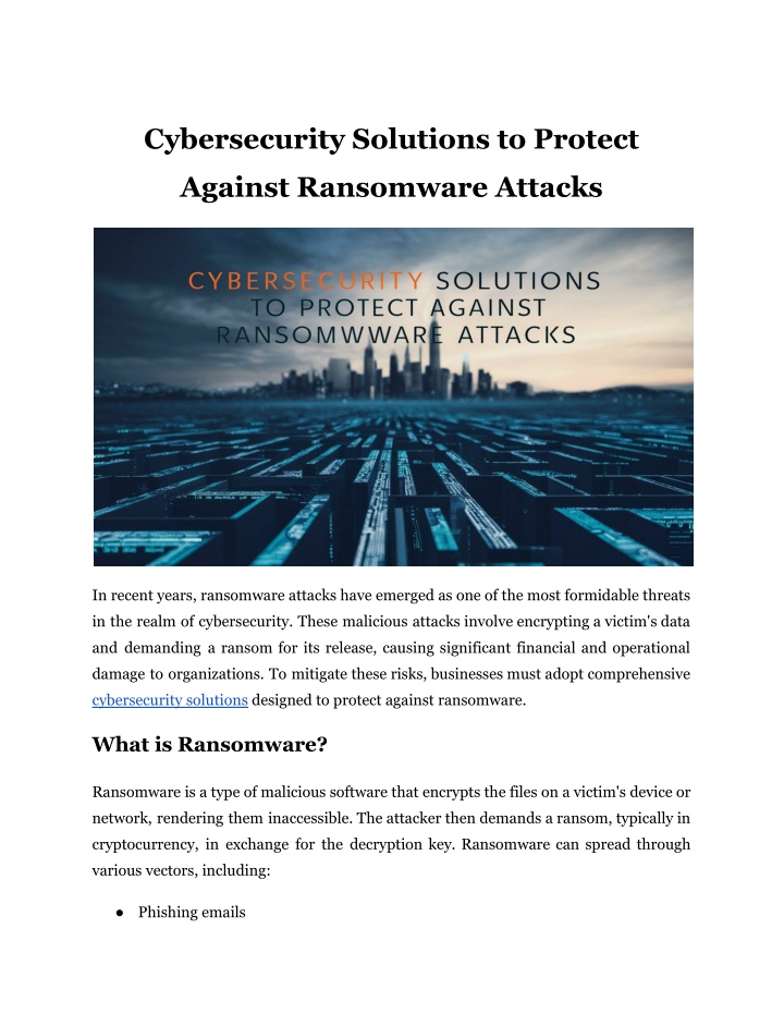 cybersecurity solutions to protect n.w