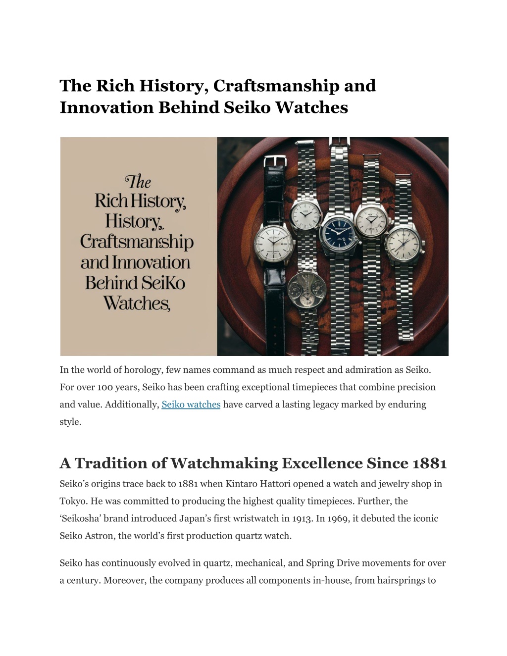 the rich history craftsmanship and innovation l.w