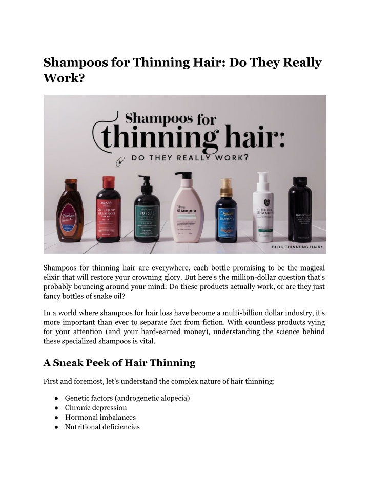 shampoos for thinning hair do they really work n.w