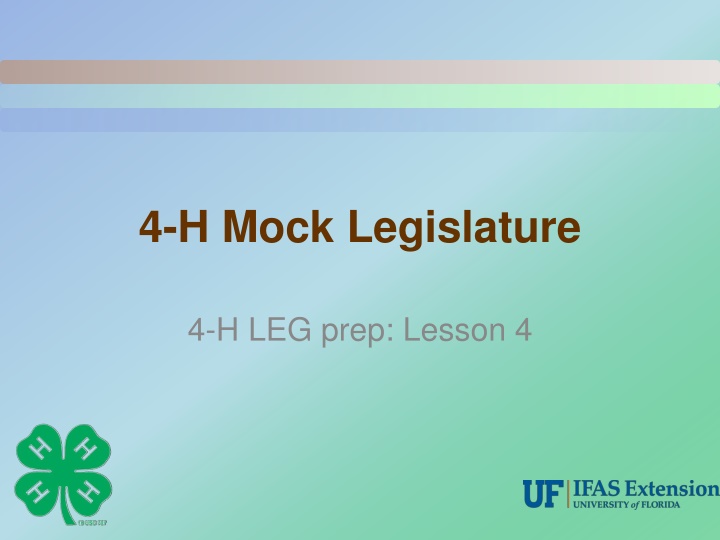 Mock Legislature Bills Summary