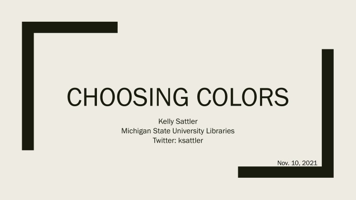 Choosing Colors for Effective Presentations