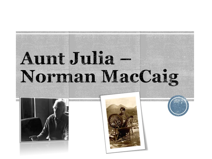 Norman MacCaig's Poem 