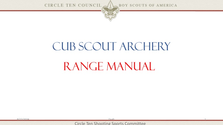 Cub Scout Archery Range Safety Manual