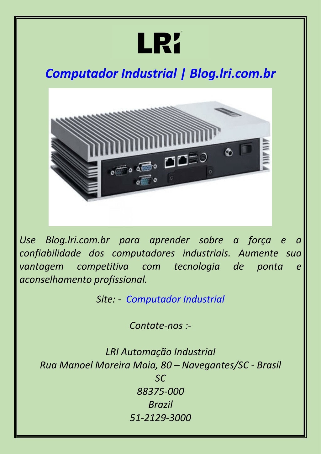 computador industrial blog lri com br l.w