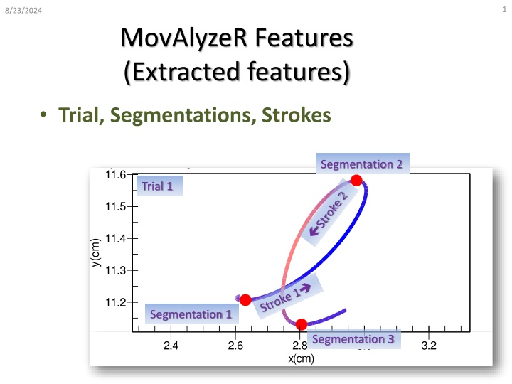 Analysis of Dynamic and Static Features in MovAlyzeR