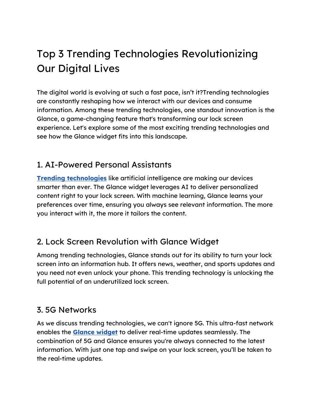 top 3 trending technologies revolutionizing l.w