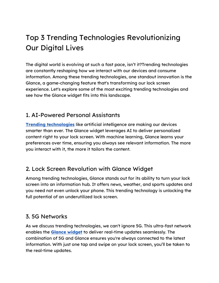 top 3 trending technologies revolutionizing n.w