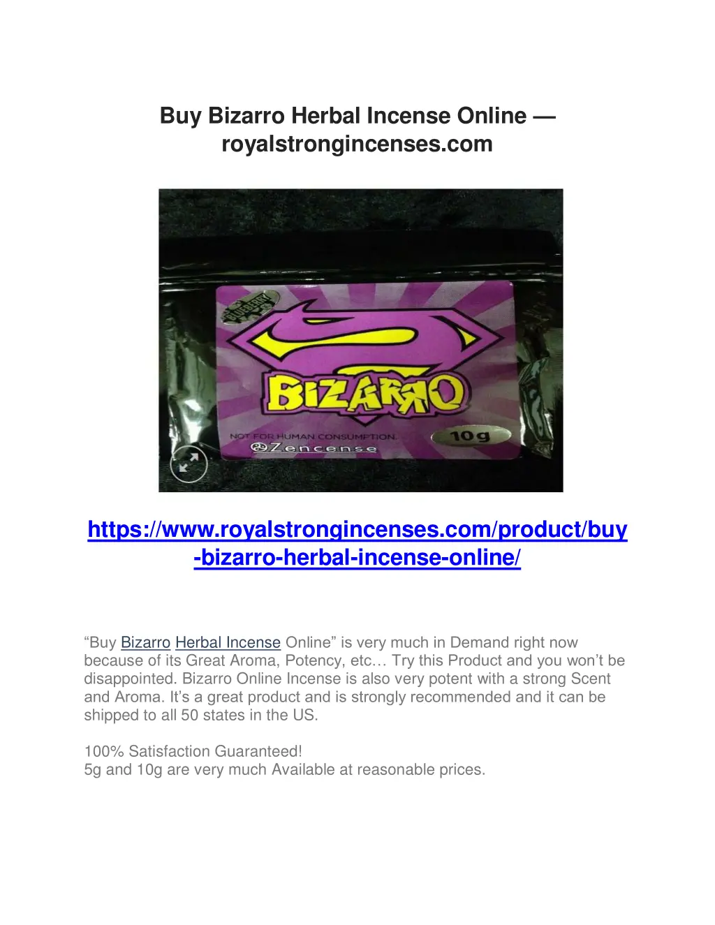 buy bizarro herbal incense online n.