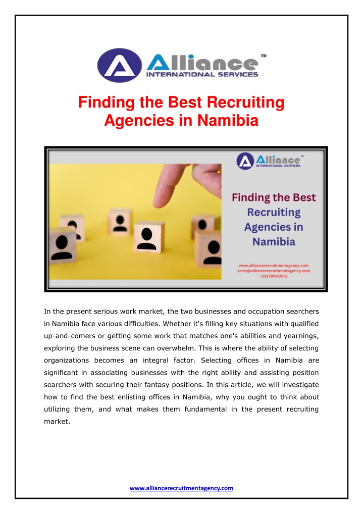 finding the best recruiting agencies in namibia n.w