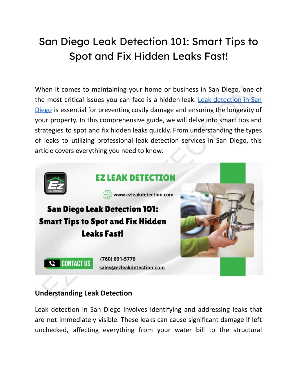 san diego leak detection 101 smart tips to spot l.w