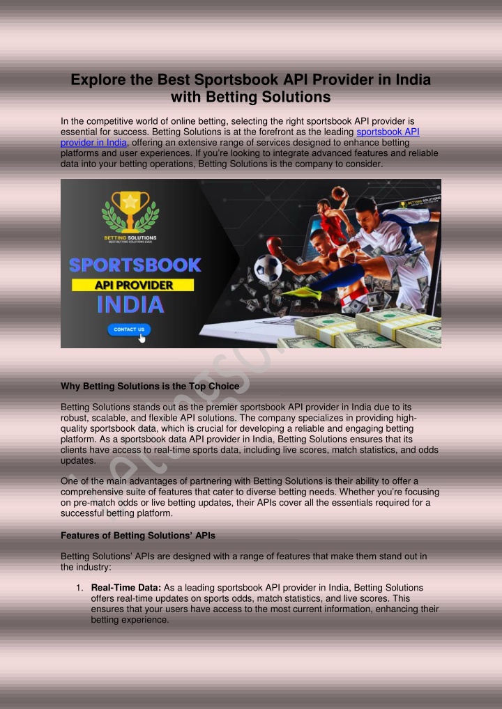 explore the best sportsbook api provider in india n.w