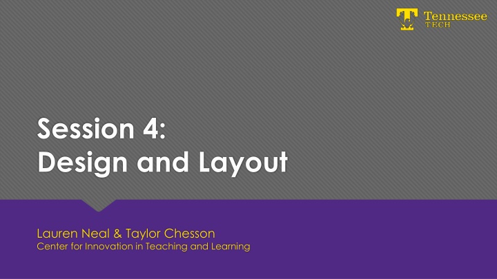 Effective Course Design and Layout for Improved Learning Experience