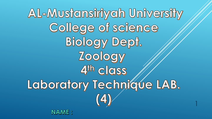 Common Laboratory Techniques in Zoology - Urine and Stool Specimen Analysis