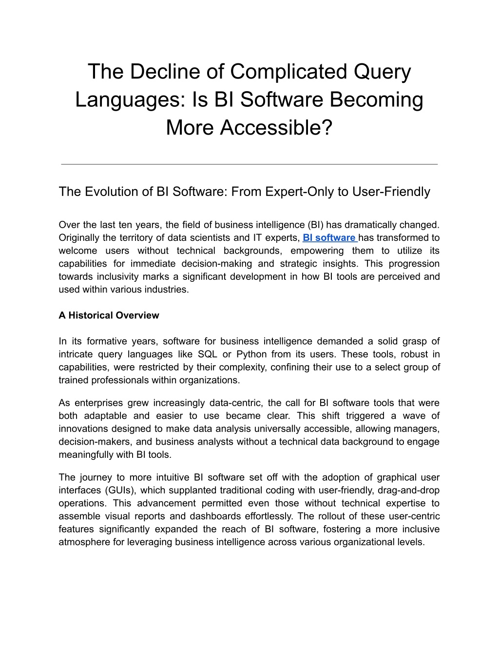 the decline of complicated query languages l.w