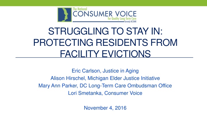 Involuntary Discharges in Long-Term Care Facilities