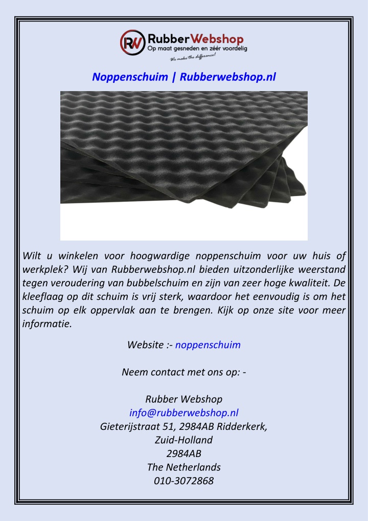noppenschuim rubberwebshop nl n.w