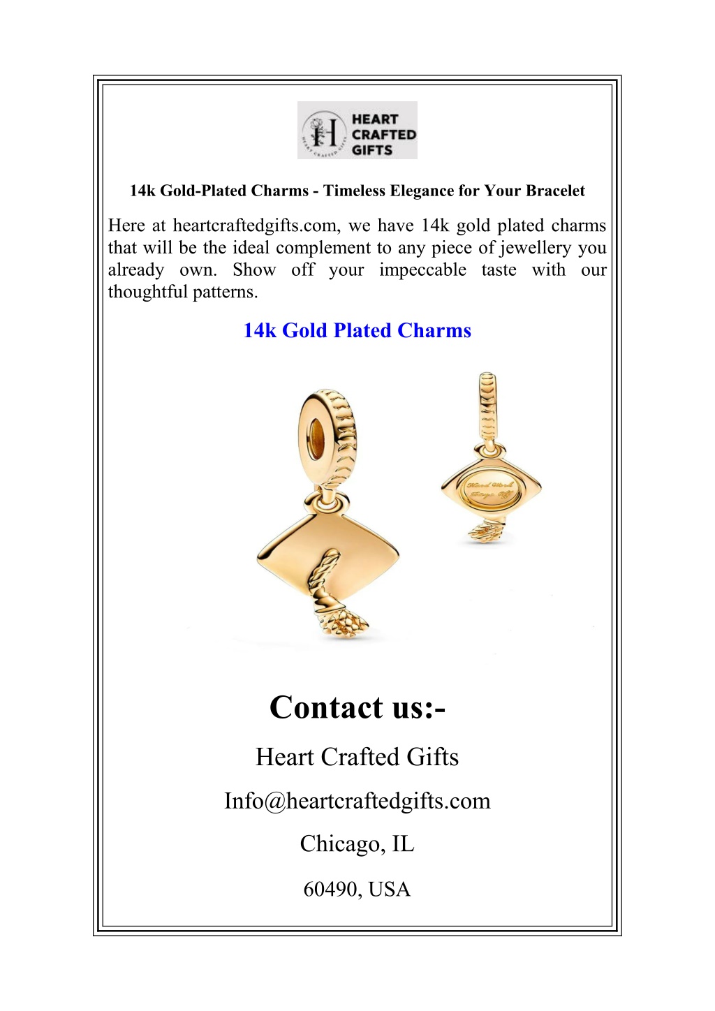 14k gold plated charms timeless elegance for your l.w