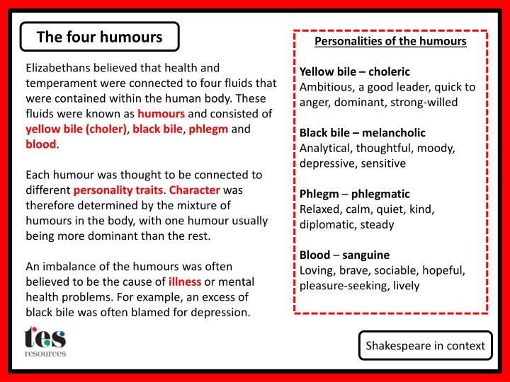 Beliefs and Influences in Elizabethan Era