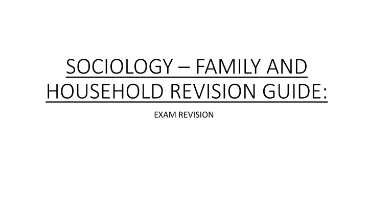 Role of Men and Women in Domestic Division of Labor