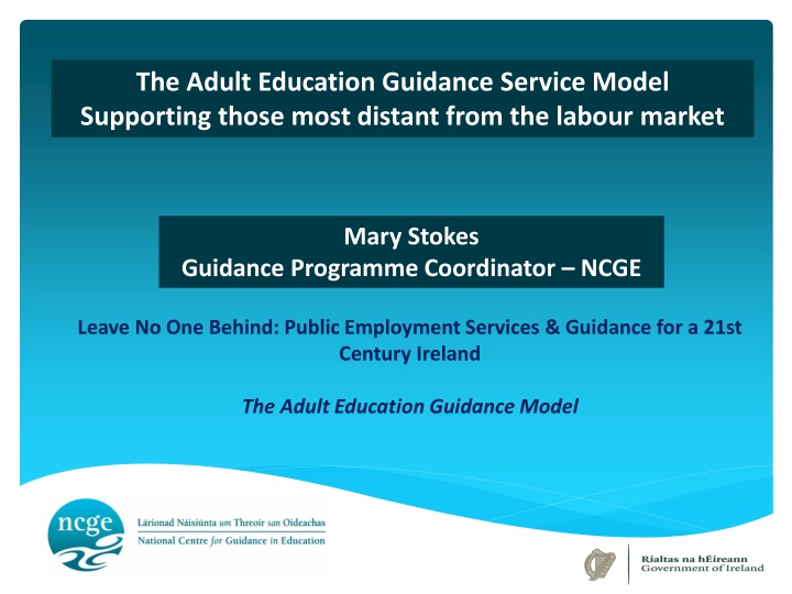 Adult Educational Guidance Services Model in Ireland