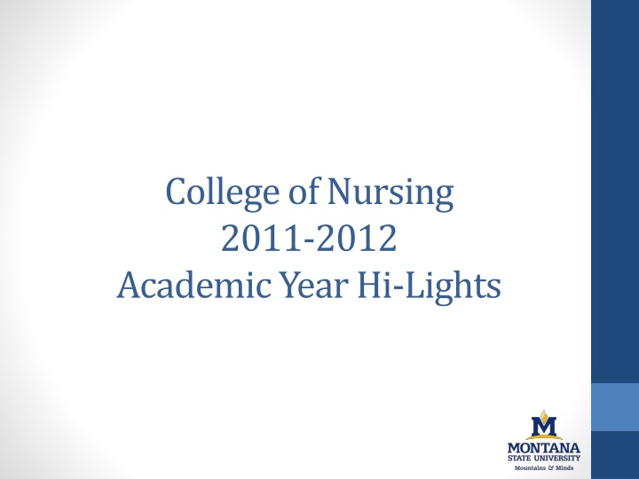 Highlights of College of Nursing 2011-2012 Academic Year