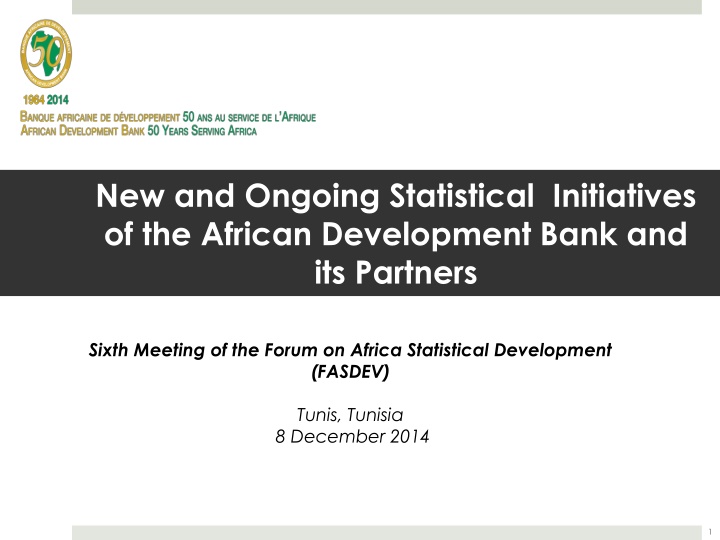 Advancing Statistical Development in Africa: Initiatives and Progress