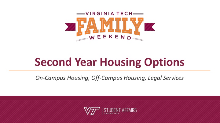 Second Year Housing Options and Resources at Virginia Tech