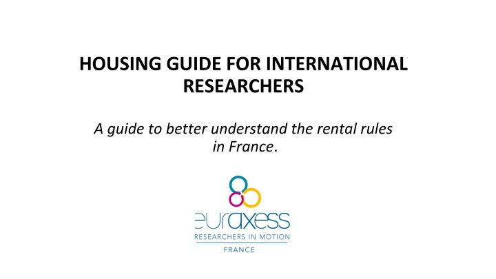 Housing Guide for International Researchers in France