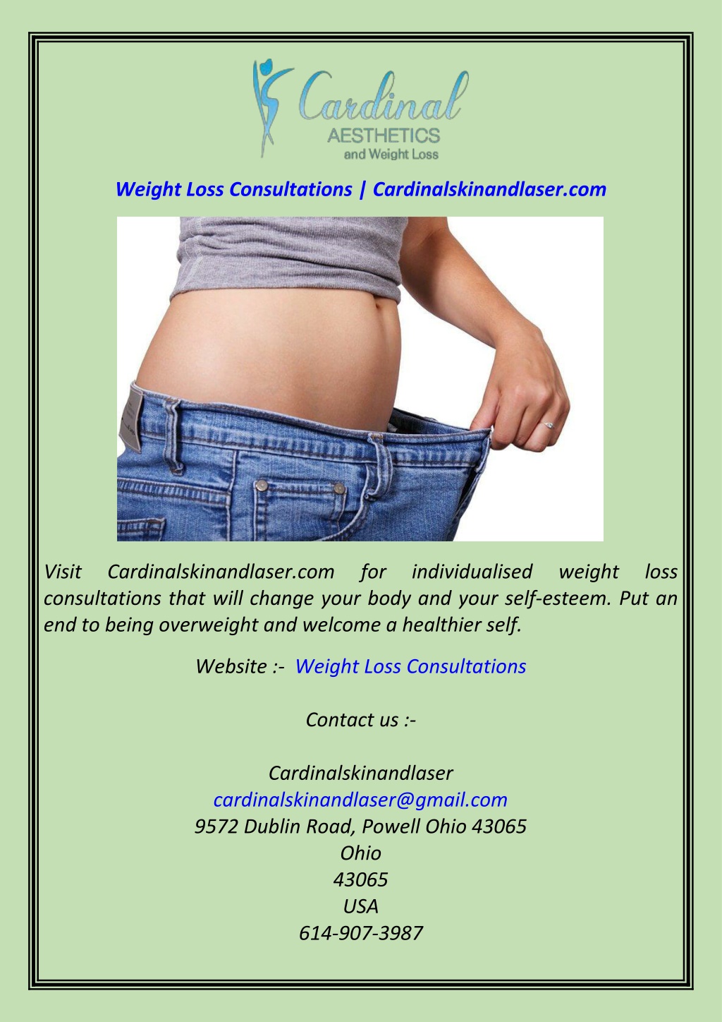 weight loss consultations cardinalskinandlaser com l.w