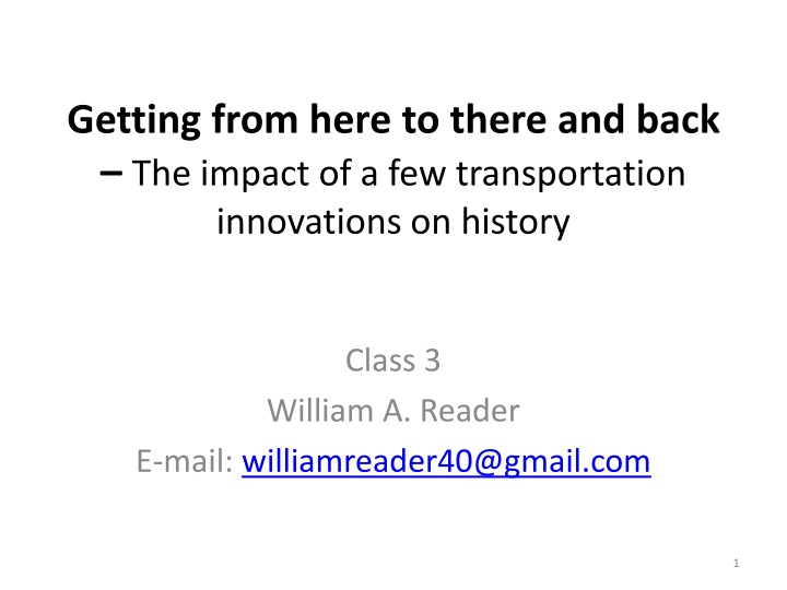History of Transportation Innovations: Impact on Maritime Travel