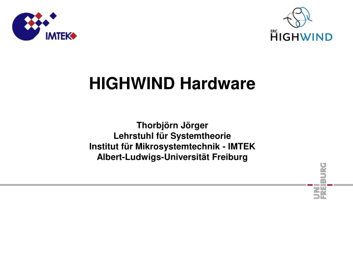 HIGHWIND Hardware: Team and Responsibilities Overview