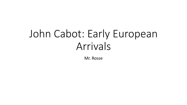 Explorers of the New World: John Cabot and Christopher Columbus