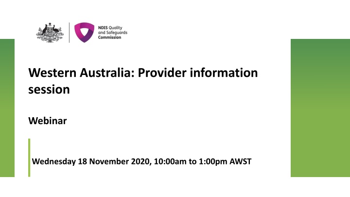 Provider Information Session: Western Australia Webinar