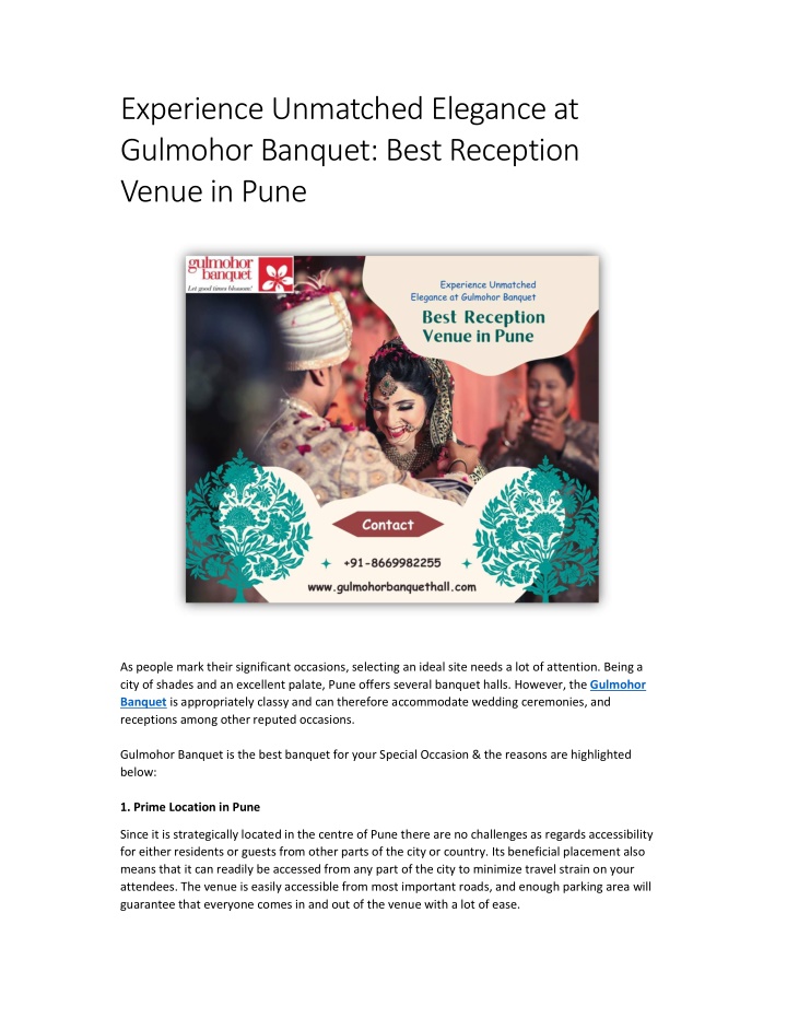 experience unmatched elegance at gulmohor banquet n.w