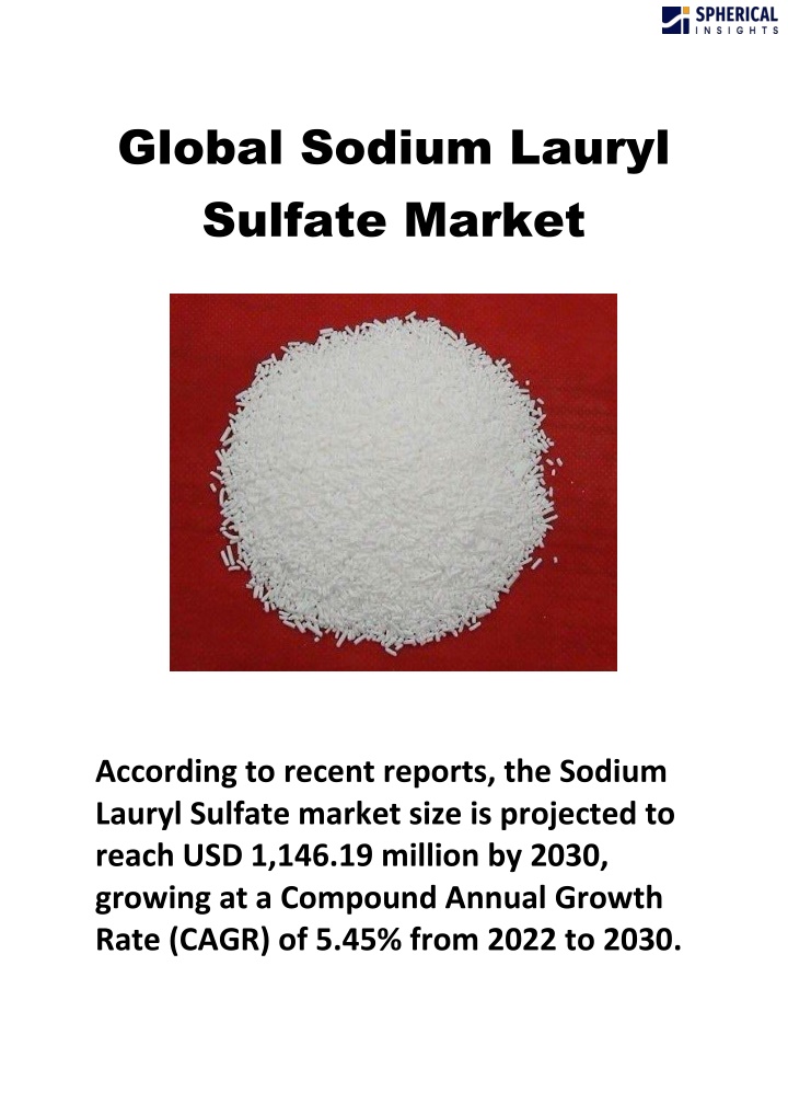 global sodium lauryl sulfate market n.w
