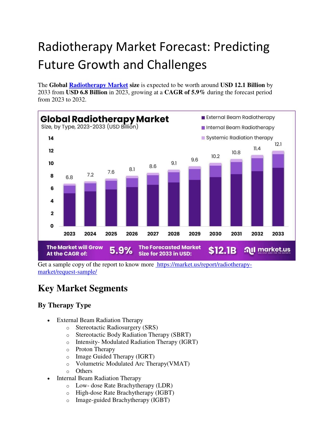 radiotherapy market forecast predicting future l.w